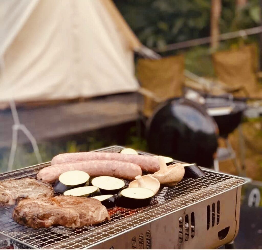 キャンプでBBQ